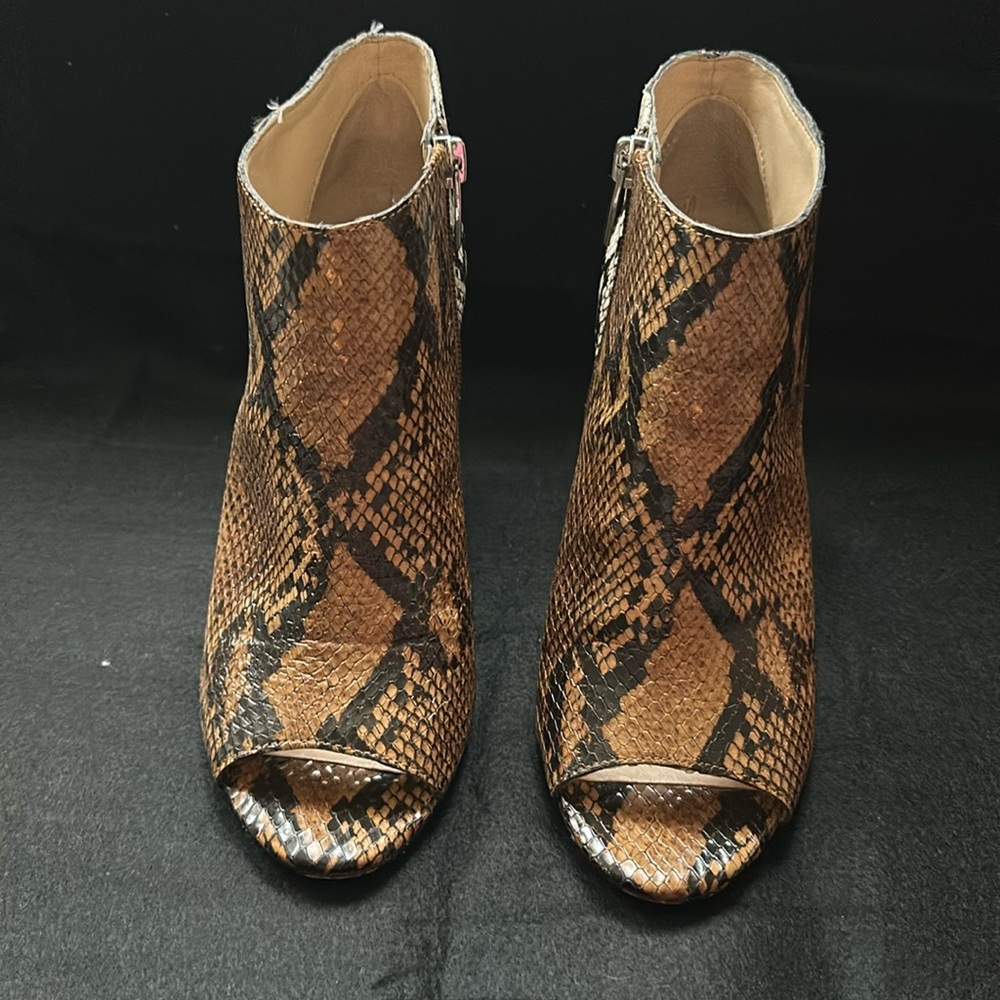 Vince Camuto, open toe ankle booties